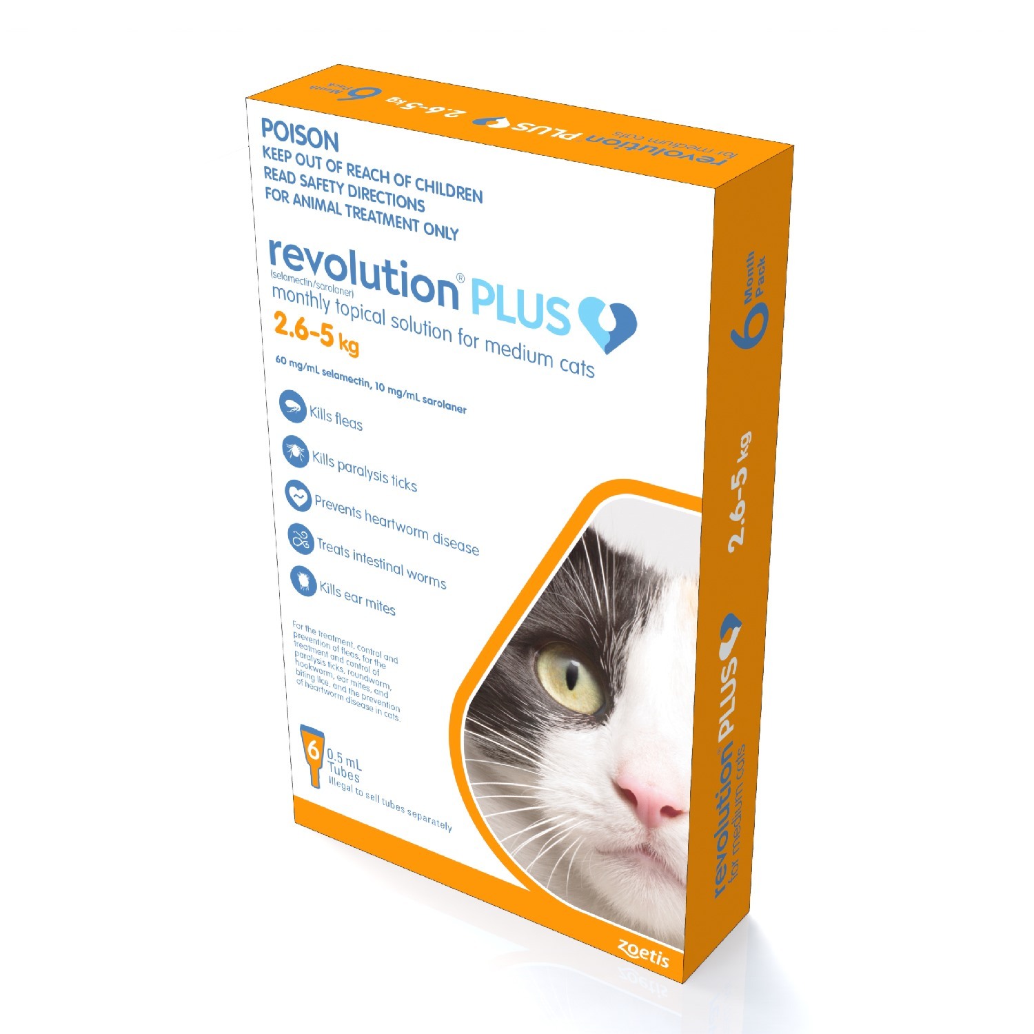 Revolution PLUS Flea, Worm & Tick for Adult Cats 6-Pack
