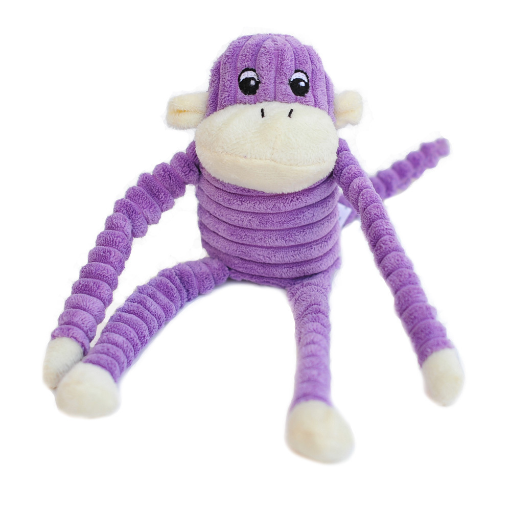 Zippy Paws Spencer the Crinkle Monkey Long Leg Plush Dog Toy image 0
