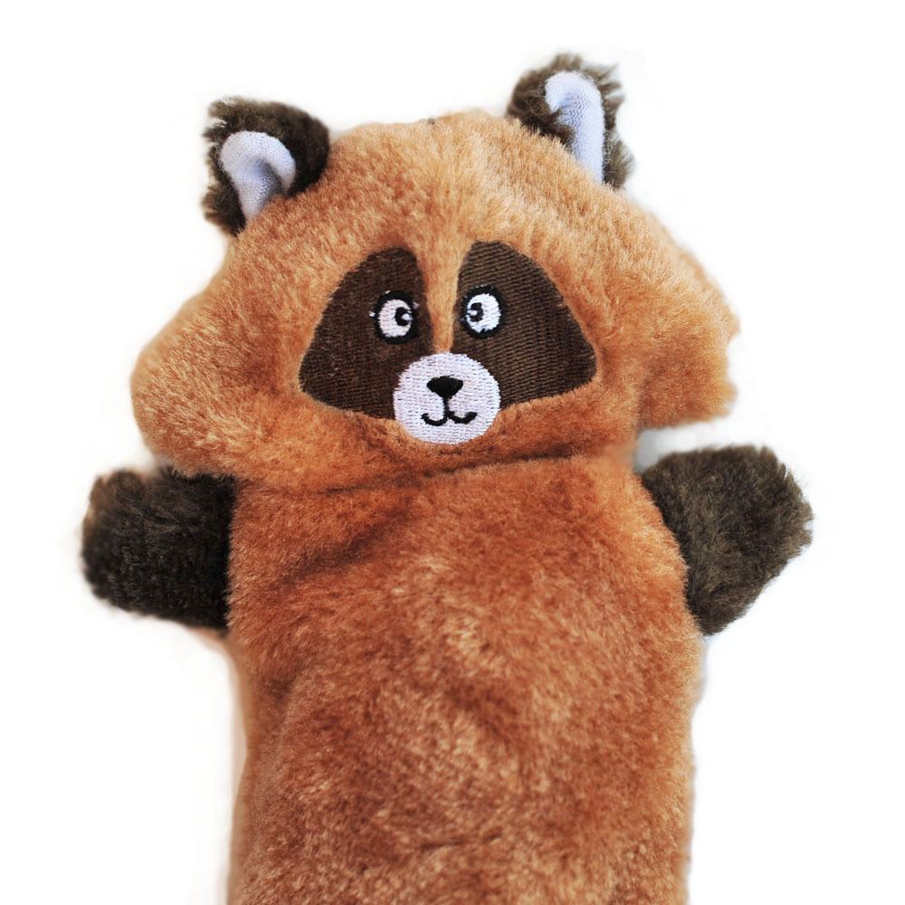 Zippy Paws Stuffing Free Squeaker Dog Toy - Zingy Raccoon image 0