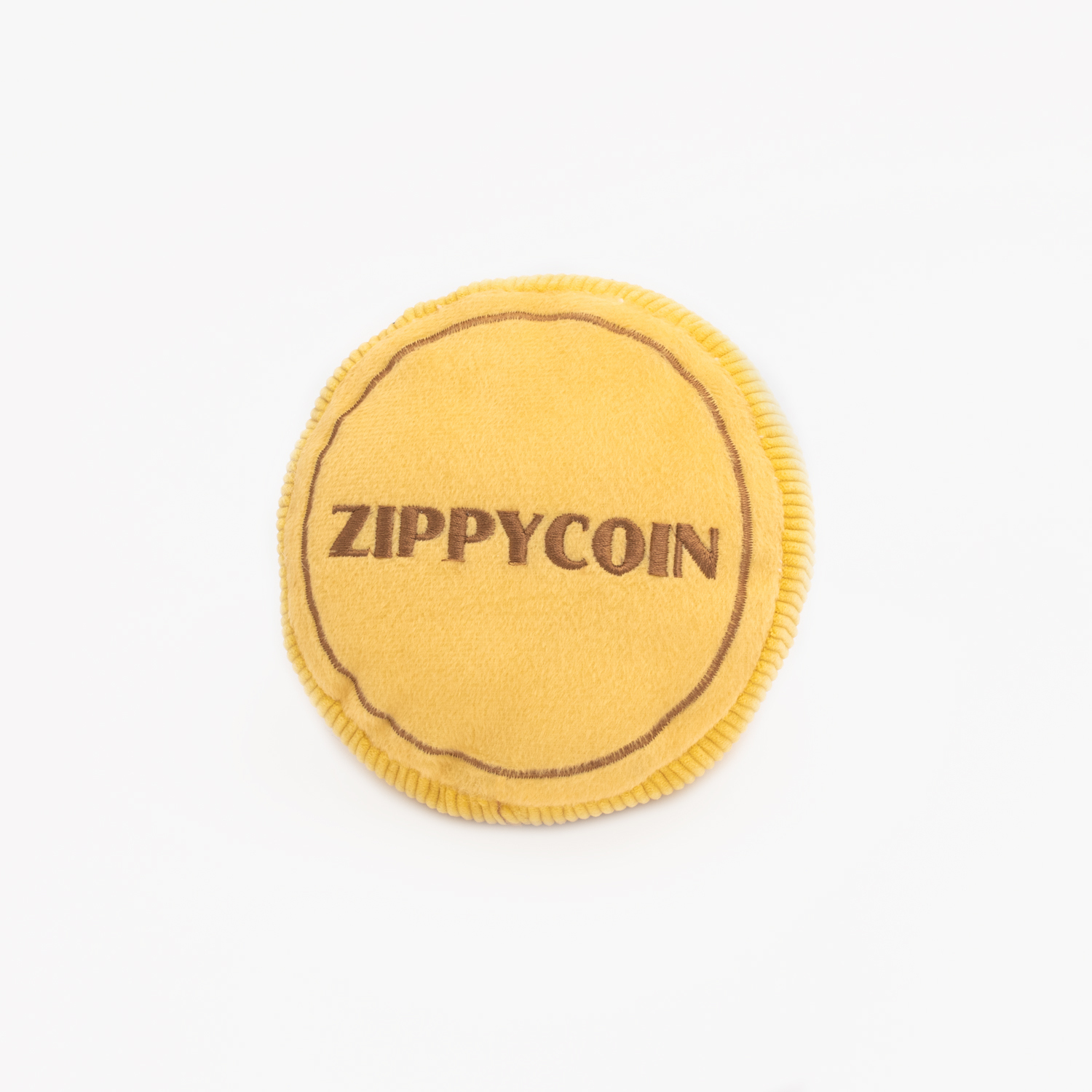Zippy Paws Plush Squeaker Dog Toy - Squeakie Pattiez Zippy Bit Coin image 0