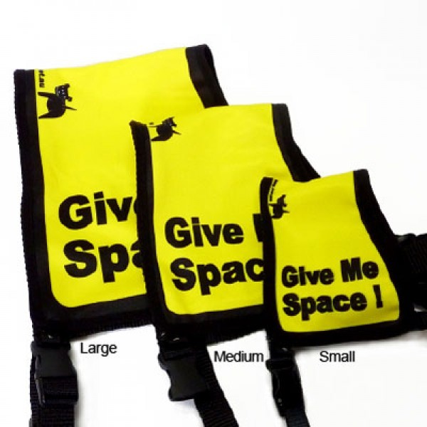 Black Dog "Give Me Space" Awareness Vest for Dogs image 0