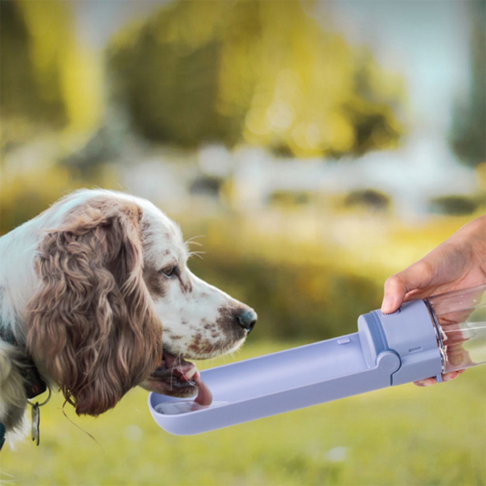 Ibiyaya PupOasis Fold & Go Dog Water Bottle in White or Lavender image 0