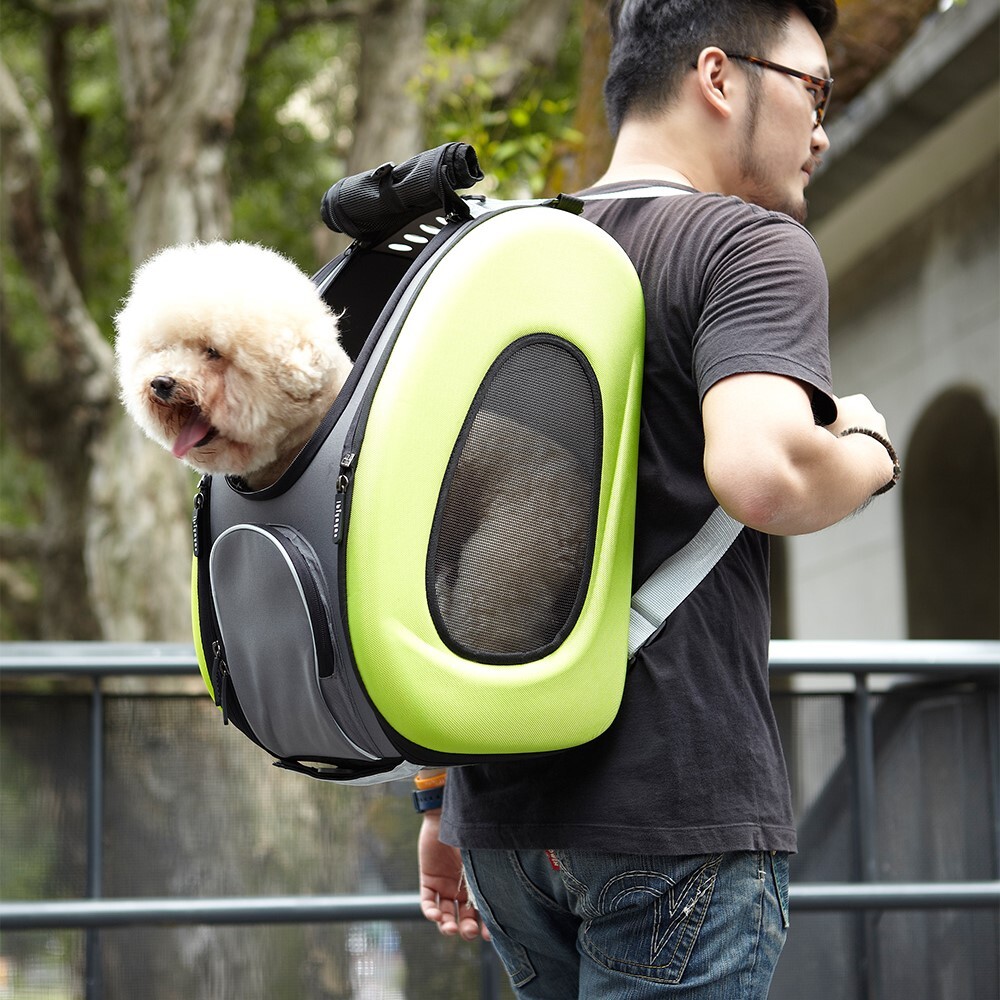 Ibiyaya EVA Pet Carrier/Wheeled Carrier Backpack - Tangerine image 9