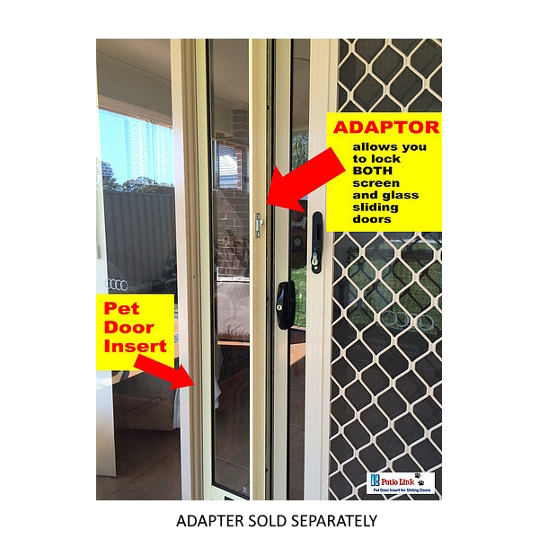 Patiolink Sliding Door Pet Panel Insert & Flap + Locking Bracket for Doors 2.1-3 meters image 9
