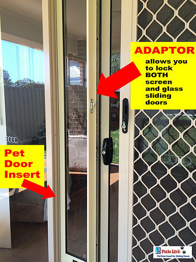 Patiolink Sliding Door Pet Panel Insert & Flap + Locking Bracket for Doors up to 2.1m image 9