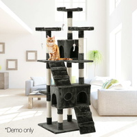 Cat Tree 180cm Trees Scratching Post Scratcher Tower Condo House Furniture Wood image 9