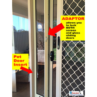Patiolink Sliding Door Pet Panel Insert & Flap + Locking Bracket for Doors up to 2.1m image 9