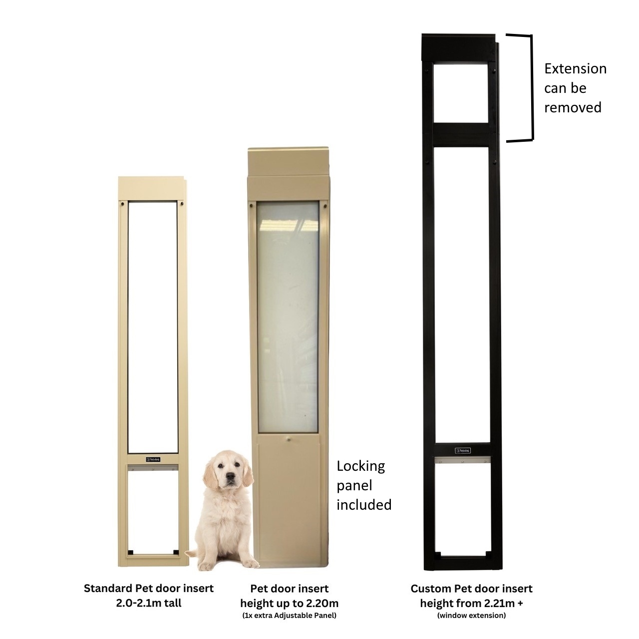 Patiolink Sliding Door Pet Panel Insert & Flap + Locking Bracket for Doors 2.1-3 meters image 11