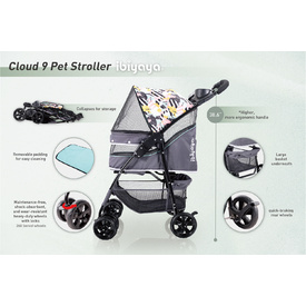 Ibiyaya Cloud 9 Pet Stroller for Cats & Dogs up to 20kg - Mint Green image 14