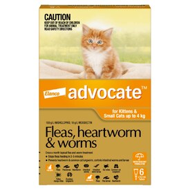 Advocate Spot-On Flea & Worm Control for Cats under 4kg - 6 Pack image 0