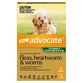Advocate Spot-On Flea & Worm Control for Dogs up to 4kg - 3 pack image 0
