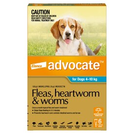 Advocate Spot-On Flea & Worm Control for Dogs 4-10kg - 6-pack image 0