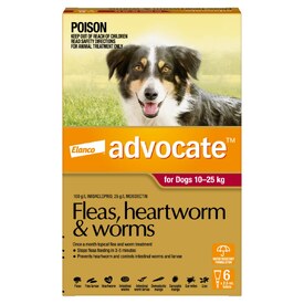 Advocate Spot-On Flea & Worm Control for Dogs 10-25kg - 6-pack image 0