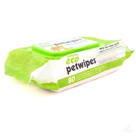 Petkin Bamboo Eco Moisturising Pet Wipes with Herbal Extracts - for Cats & Dogs 80-pack image 0