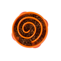 Outward Hound Mini Fun Feeder Interactive Slow Bowl for Dogs - Orange Maze image 0
