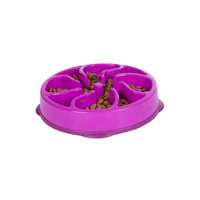 Outward Hound Mini Fun Feeder Interactive Slow Bowl for Dogs - Purple Flower image 0