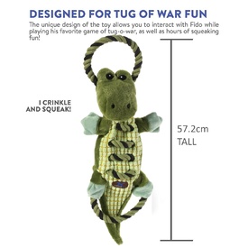Charming Pet Ropes A-Go-Go Textured Dog Toy with K9 Tough Guard - Jungle Gator image 0