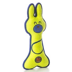 Charming Pet Lil Raquets Tennis Ball Covered Stuffed Dog Toy with K9 Tough Guard - Bunny image 0