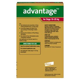 Advantage Spot-On Flea Control Treatment for Dogs 10-25kg image 0