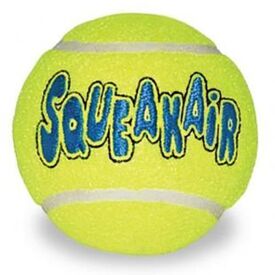 2 x KONG AirDog Squeaker Balls Non-Abrasive Dog Toys - Medium - 6 Packs image 0