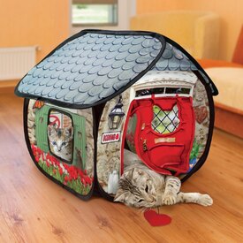 2 x KONG Play Spaces Bungalow Pop-Up Cat House image 0