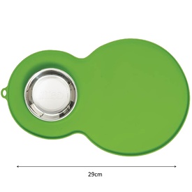 Catit Flower Fountain Placemat with Stanless Steel Bowl - Green image 0