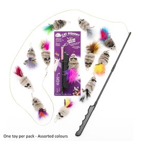 Cat Lures Cat Fishin' Rod Teaser Cat Toy - Feather Mouse image 0