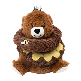 Charming Pet Ringamals Plush Puzzle Dog Toy - Honey Bear image 0