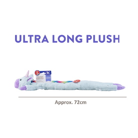Charming Pet Longidudes Extra Long 75cm Plush Squeaker Dog Toy - Unicorn image 0