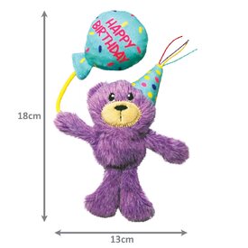 KONG Cat Occasions Birthday Teddy Plush Catnip Cat Toy image 0