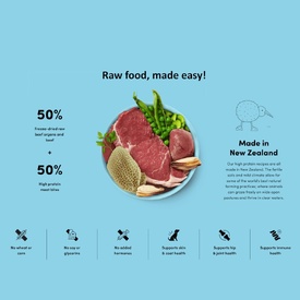 Animals Like Us Dog Food RawMix50 Grass-Fed Beef 50% Freeze Dried Raw image 0