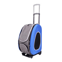Ibiyaya Convertable Pet Carrier with Wheels - Royal Blue image 0