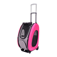 Ibiyaya EVA Pet Carrier/Wheeled Carrier Backpack - Hot Pink image 0