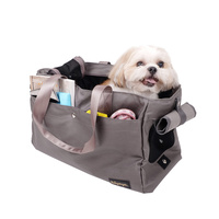 Ibiyaya Canvas Pet Carrier Tote for Cats & Dogs - Grey image 0
