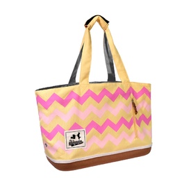 Ibiyaya Canvas Pet Carrier Tote for Cats & Dogs up to 7kg - Yellow & Pink image 0