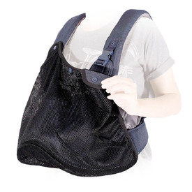 Ibiyaya Hug Pack Padded & Mesh Dog Sling Carrier - Denim Blue image 0