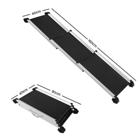 Deluxe Aluminium Retractable Lightweight Pet Ramp for pets up to 120kg - Extends to 160cm image 0