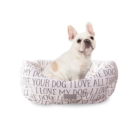 Fringe Studio Round Cuddler Dog Bed - All The Dogs image 0