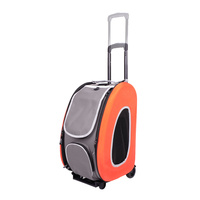 Ibiyaya 5-in-1 Combo EVA Pet Carrier & Stroller Backpack - Tangerine image 0