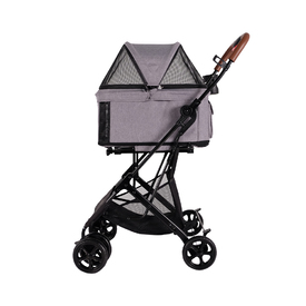 Ibiyaya Travois Tri-fold Pet Travel Stroller System - Nimbus Gray image 0