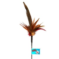 Go Cat Feather Teaser Long Wild Thing Cat Wand Toy image 0