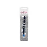 Diva Royal Blue Velvet Bling Quick Release Cat Collar image 0