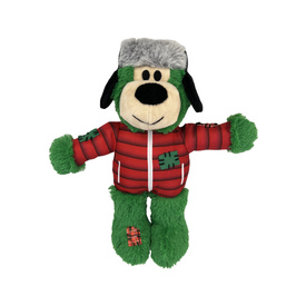 KONG Christmas Holiday Wild Knots Bear - Snuggle Plush Dog Toy - Sm/Med x 3 Pack image 0
