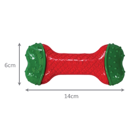 KONG Christmas Holiday CoreStrength Dog Toy - Bone - Small/Medium - Bulk Pack of 4 image 0