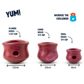 West Paw Toppl Treat Dispensing Wobbling Dog Toy & Food Bowl - Holiday Colours image 0