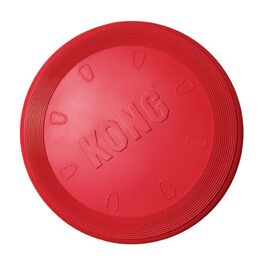 KONG Flyer Frisbee Classic Red Non-Toxic Rubber Fetch Dog Toy  - Pack of 4 image 0