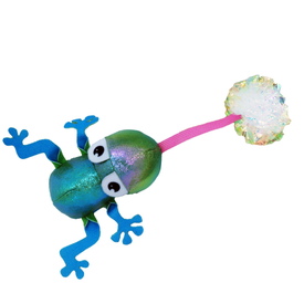 3 x KONG Flingaroo Frog Interactive Crinkly Cat Toy image 0