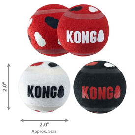 3 x KONG Signature Sport Balls Fetch Dog Toys - 3 pack of Small Balls image 0