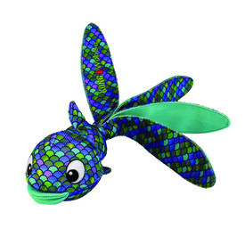 KONG Wubba Finz Fish-Faced Floppy Tailed Squeaker Fetch Dog Toy - Blue image 0