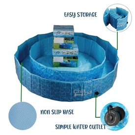 Chill-Out Pool for Dogs - Folds Down - No Inflation Required! image 0